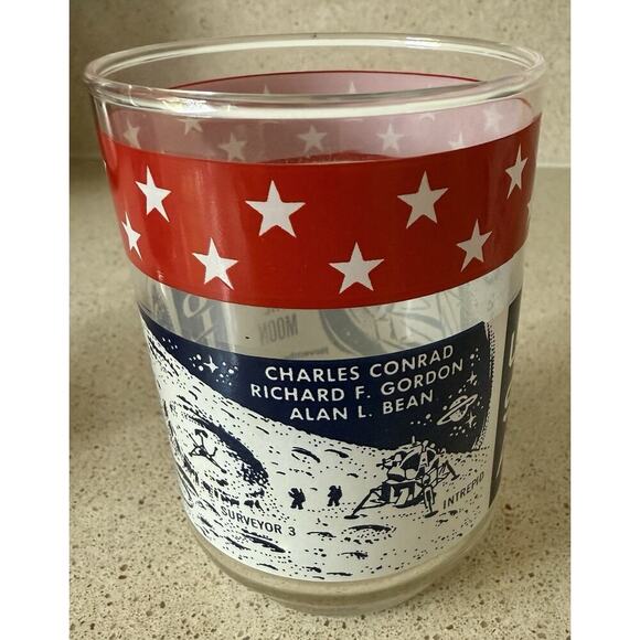 VTG LIBBEY APOLLO 11-12-13 MOON MISSION GLASSES SET Armstrong Swigert Aldrin - Picture 6 of 9